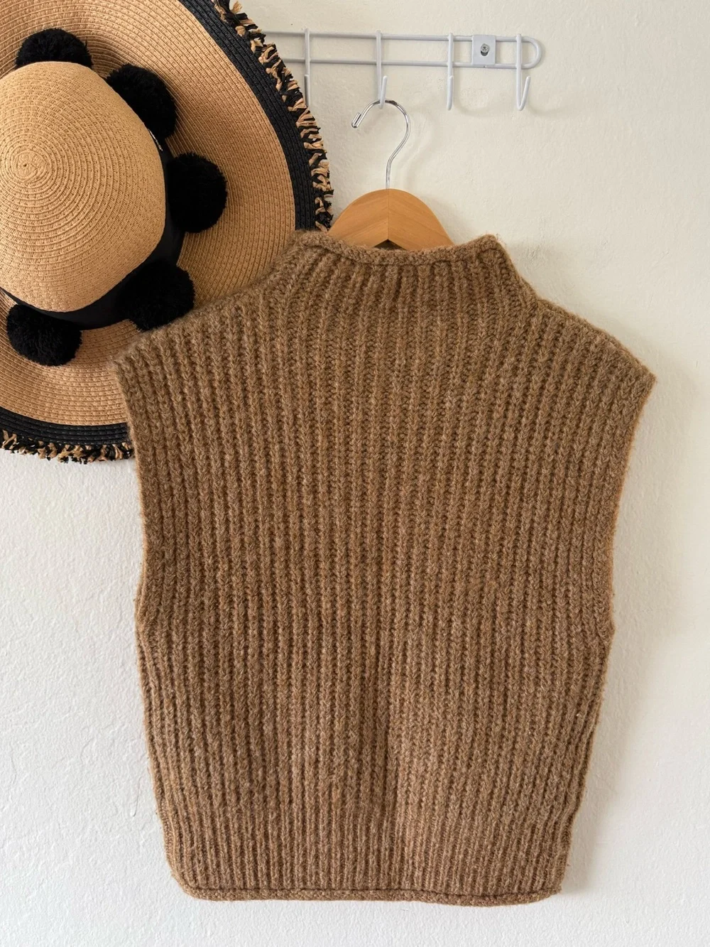 Madewell Stimpson Brown Wool Blend Sweater Vest Size XS